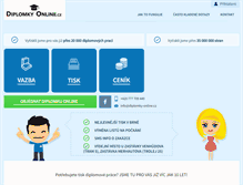 Tablet Screenshot of diplomky-online.cz